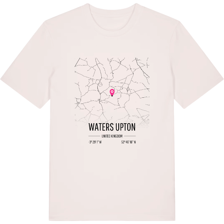 Waters Upton karta t-shirt – t-shirt från PinShirt