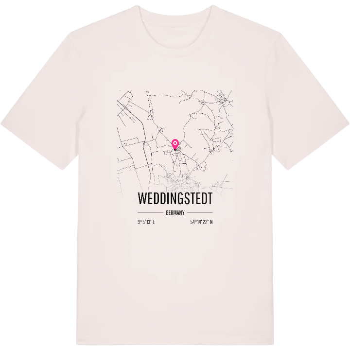 Weddingstedt karta t-shirt – t-shirt från PinShirt