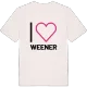 Jag älskar Weener t-shirt stort tryck