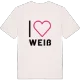 Jag älskar Weiß t-shirt stort tryck