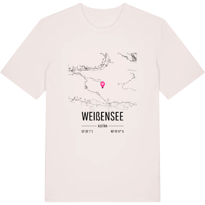 Weißensee karta t-shirt – t-shirt från PinShirt