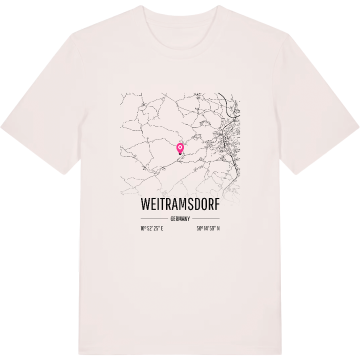 Weitramsdorf karta t-shirt – t-shirt från PinShirt