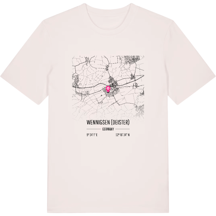 Wennigsen (Deister) karta t-shirt – t-shirt från PinShirt
