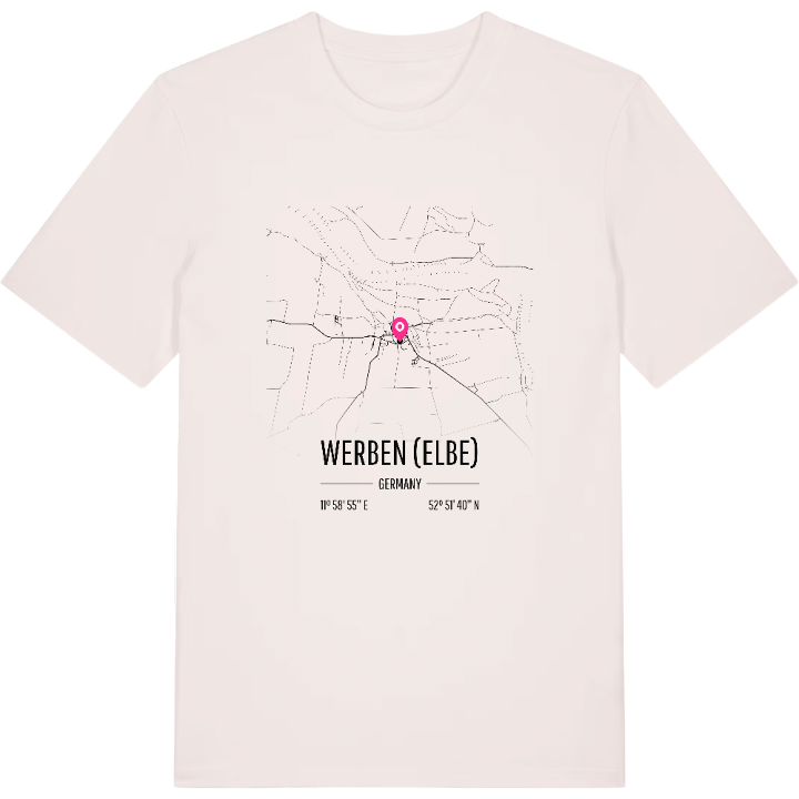 Werben (Elbe) karta t-shirt – t-shirt från PinShirt