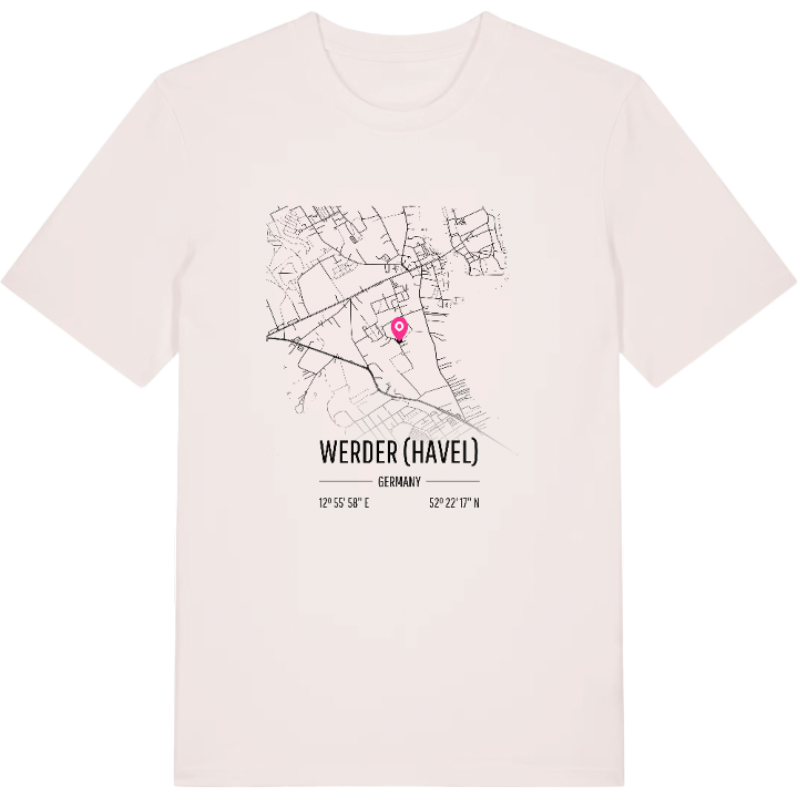 Werder (Havel) karta t-shirt – t-shirt från PinShirt