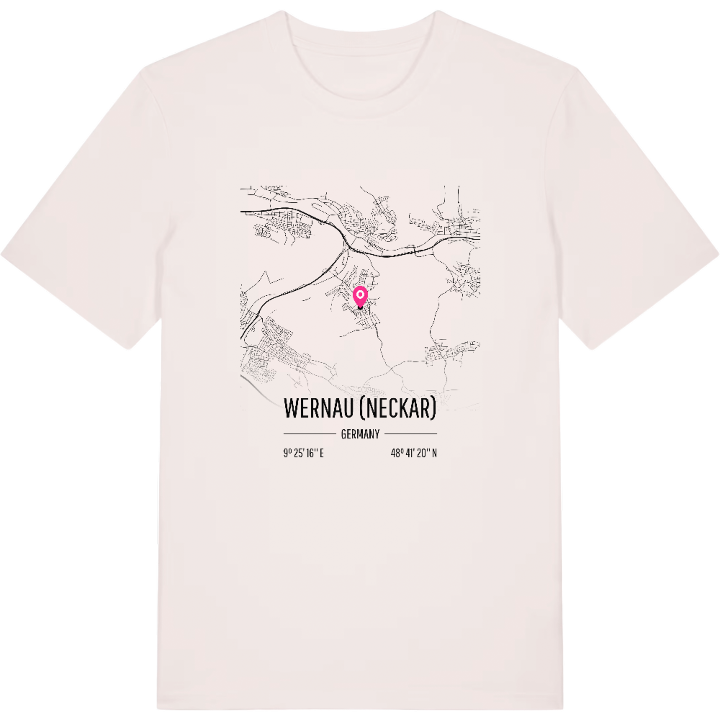 Wernau (Neckar) karta t-shirt – t-shirt från PinShirt