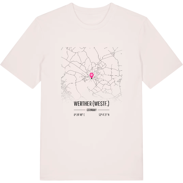 Werther (Westf.) karta t-shirt – t-shirt från PinShirt