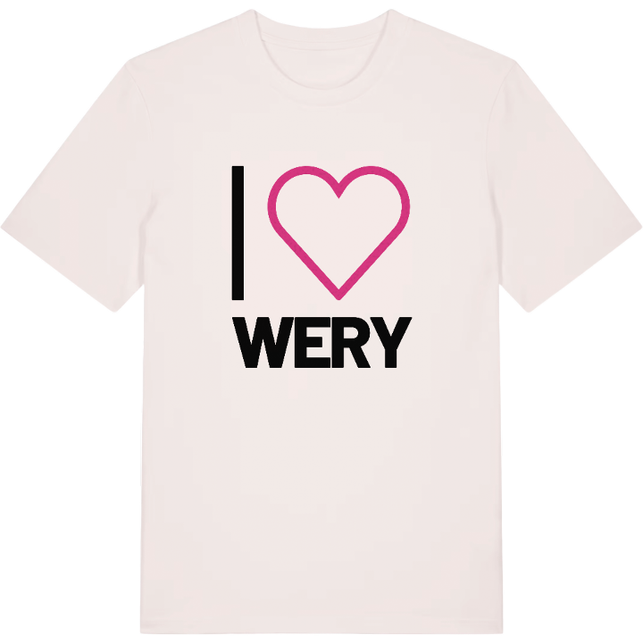 Jag älskar Wery t-shirt stort tryck – t-shirt från PinShirt