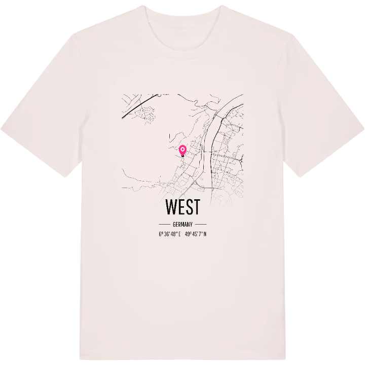 West karta t-shirt – t-shirt från PinShirt
