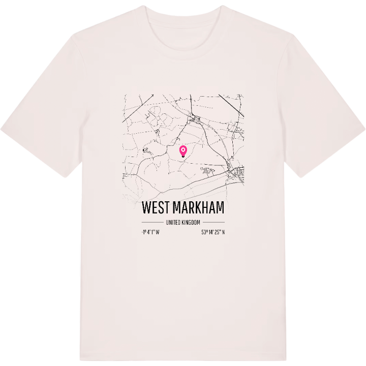 West Markham karta t-shirt – t-shirt från PinShirt