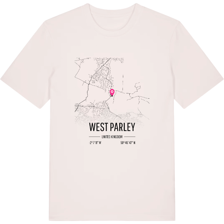 West Parley karta t-shirt – t-shirt från PinShirt