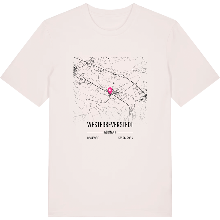 Westerbeverstedt karta t-shirt – t-shirt från PinShirt