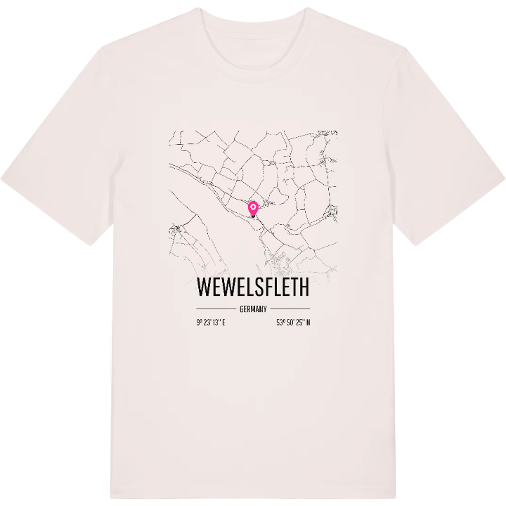 Wewelsfleth karta t-shirt – t-shirt från PinShirt