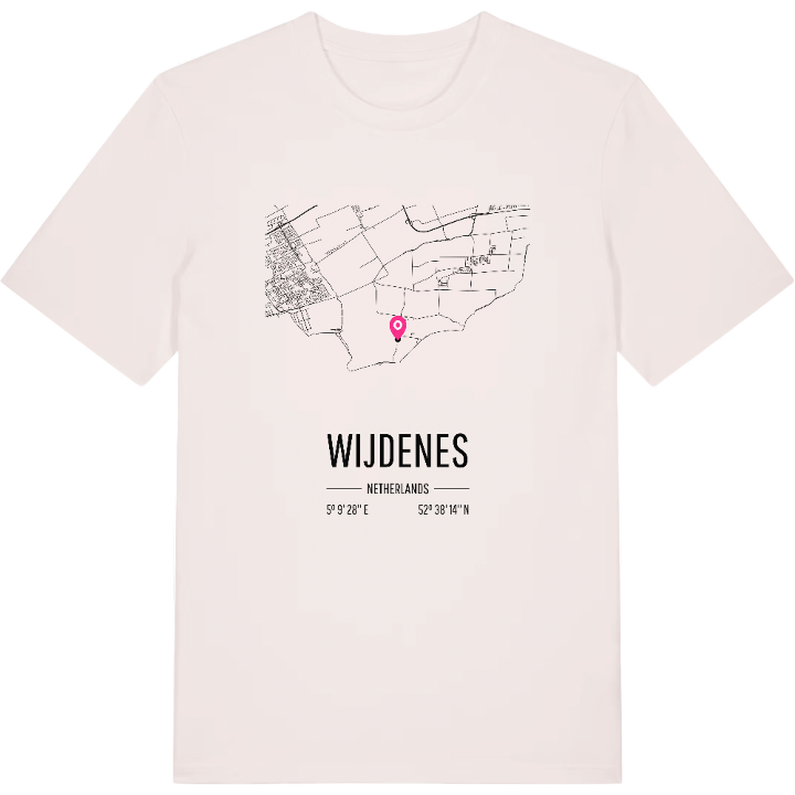 Wijdenes karta t-shirt – t-shirt från PinShirt