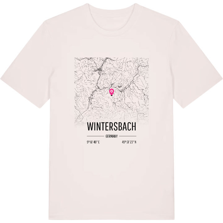 Wintersbach karta t-shirt – t-shirt från PinShirt
