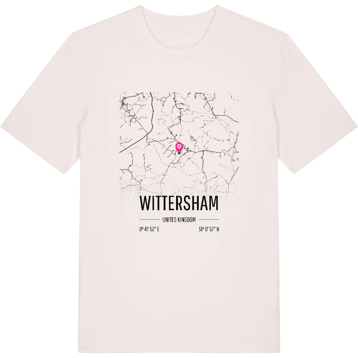 Wittersham karta t-shirt – t-shirt från PinShirt