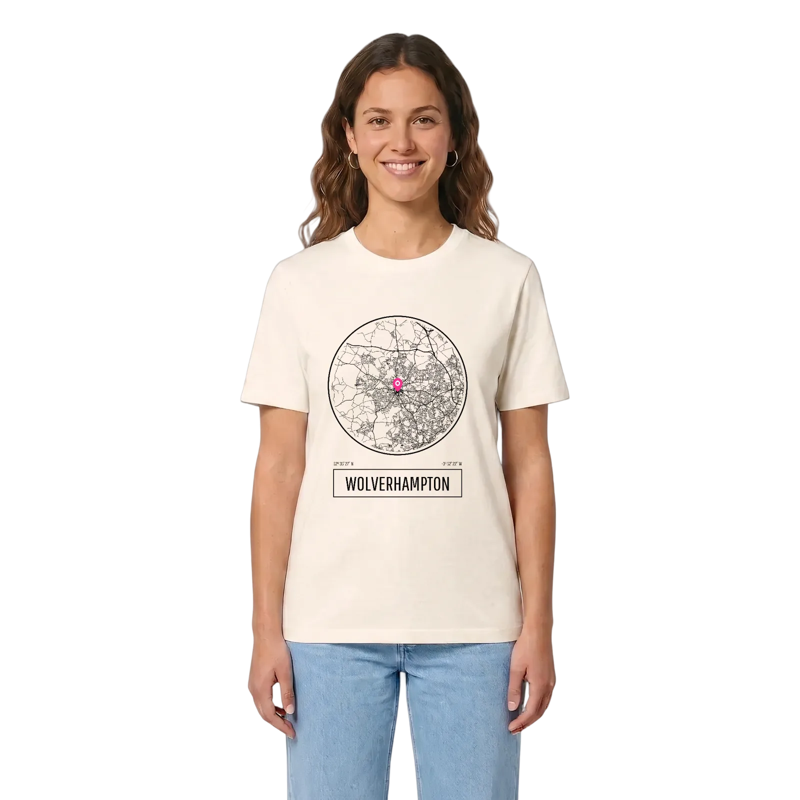 Wolverhampton t-shirt – Vintage White, i miljö