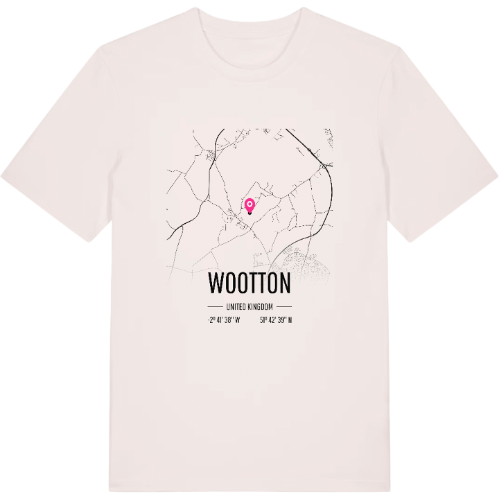 Wootton karta t-shirt – t-shirt från PinShirt