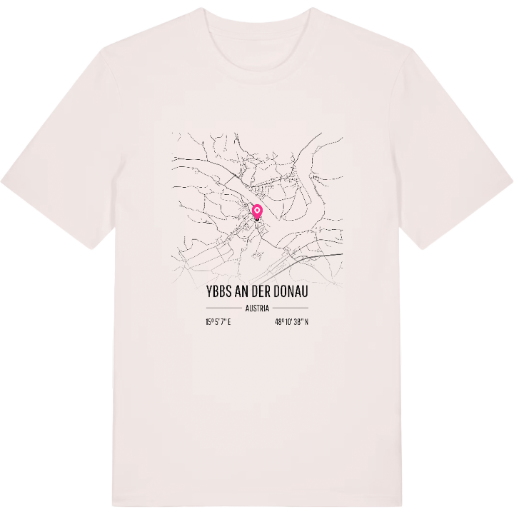 Ybbs an der Donau karta t-shirt – t-shirt från PinShirt
