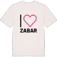 Jag älskar Zabar t-shirt stort tryck