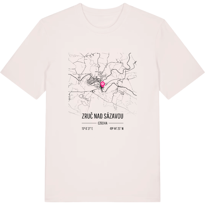 Zruč nad Sázavou karta t-shirt – t-shirt från PinShirt