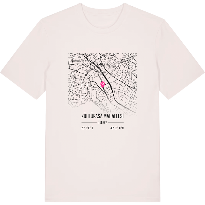 Zühtüpaşa Mahallesi karta t-shirt – t-shirt från PinShirt