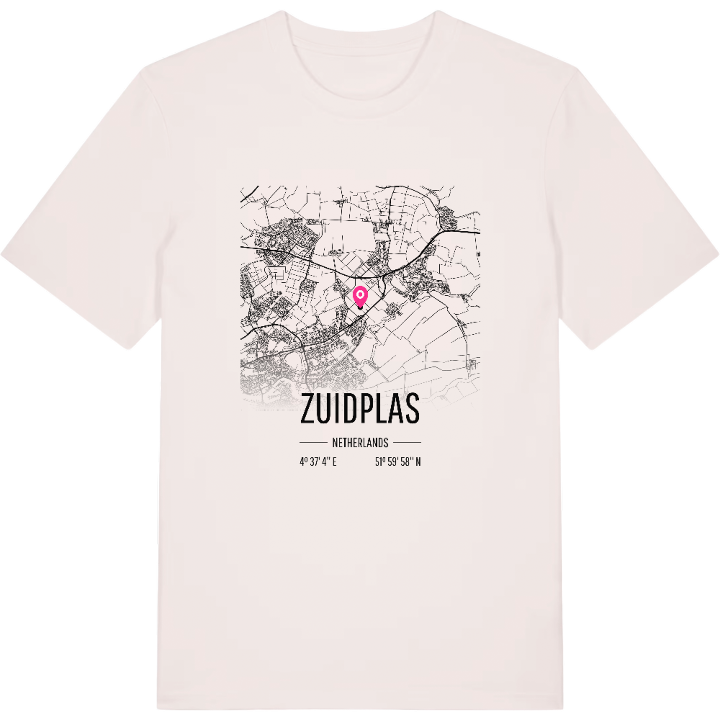 Zuidplas karta t-shirt – t-shirt från PinShirt