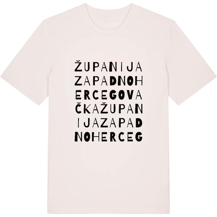 Županija zapadnohercegovačka ordlek t-shirt – t-shirt från PinShirt