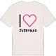 Jag älskar Žvėrynas t-shirt stort tryck