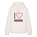Jag älskar კასპი hoodie stort tryck