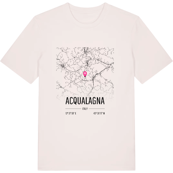 Acqualagna karta t-shirt – t-shirt från PinShirt