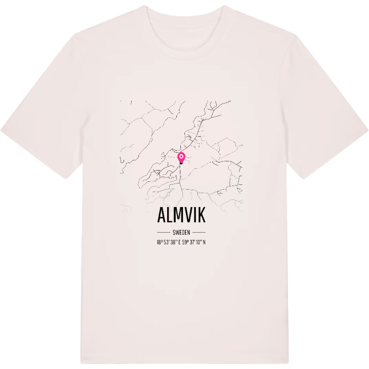 Almvik karta t-shirt – t-shirt från PinShirt