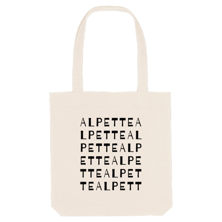 Alpette ordlek tygkasse – tygkasse från PinShirt