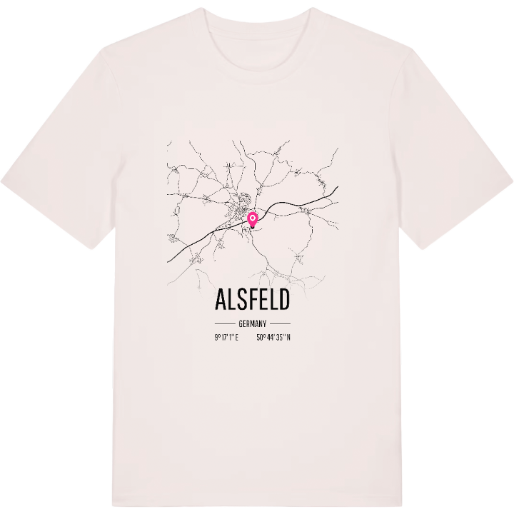 Alsfeld karta t-shirt – t-shirt från PinShirt
