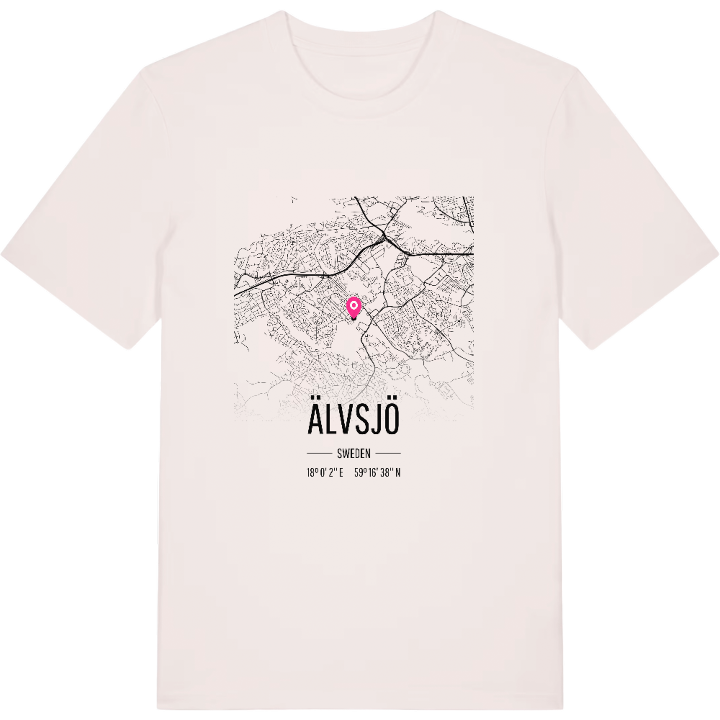 Älvsjö karta t-shirt – t-shirt från PinShirt