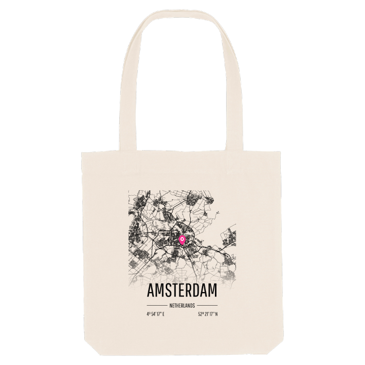 Amsterdam karta tygkasse – tygkasse från PinShirt