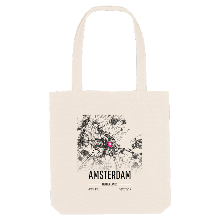 Amsterdam karta tygkasse – tygkasse från PinShirt