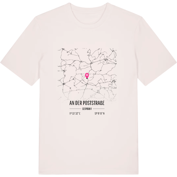 An der Poststraße karta t-shirt – t-shirt från PinShirt
