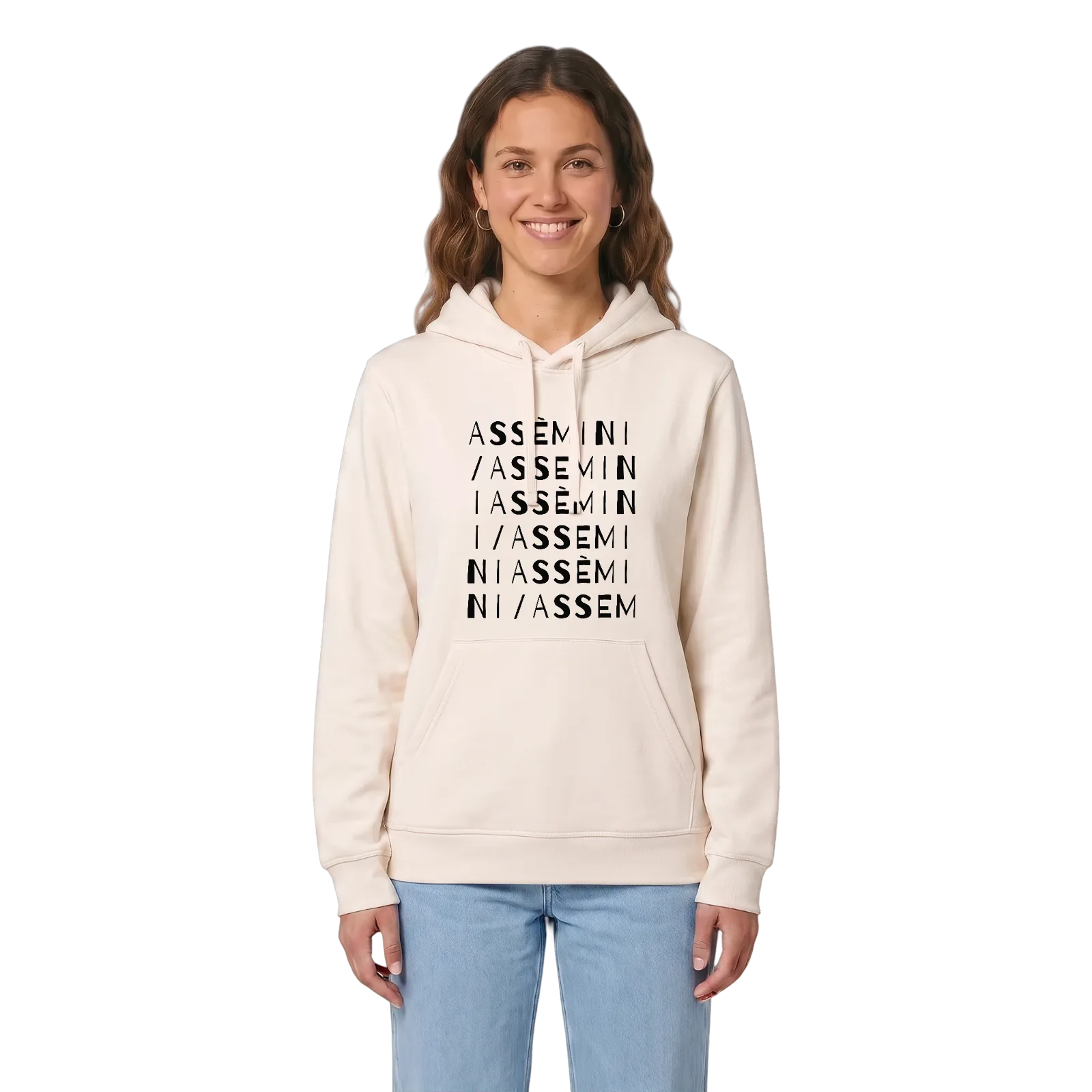 Assèmini/Assemini ordlek hoodie – Vintage White, i miljö