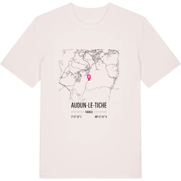 Audun-le-Tiche karta t-shirt – t-shirt från PinShirt