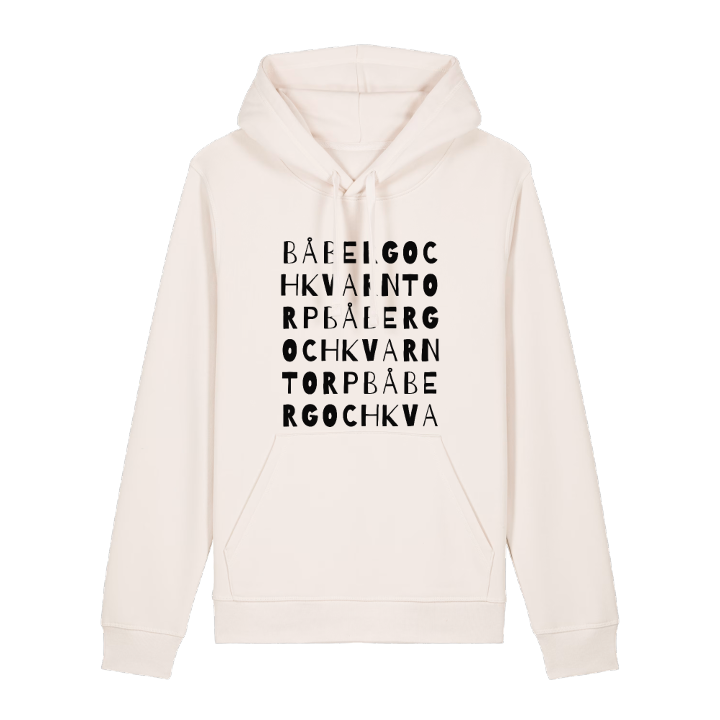 Båberg och Kvarntorp ordlek hoodie – hoodie från PinShirt