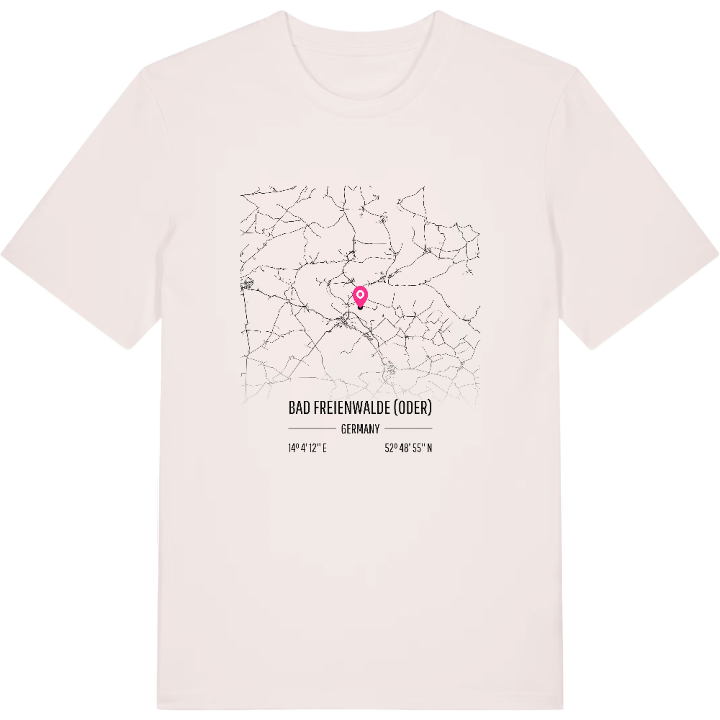 Bad Freienwalde (Oder) karta t-shirt – t-shirt från PinShirt