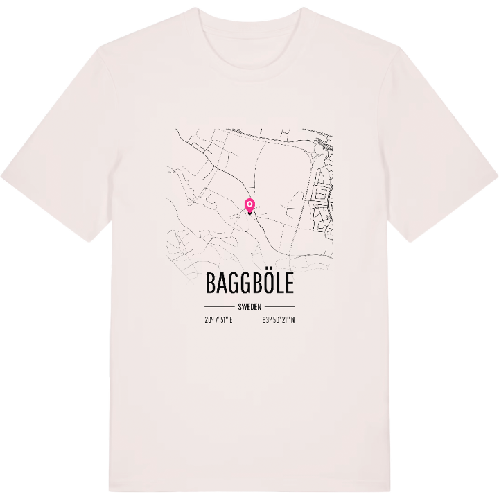 Baggböle karta t-shirt – t-shirt från PinShirt
