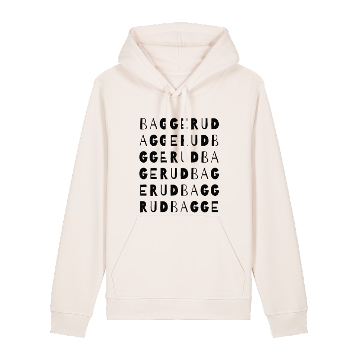 Baggerud ordlek hoodie – hoodie från PinShirt