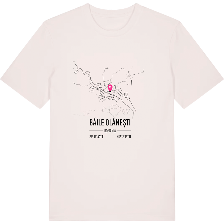 Băile Olănești karta t-shirt – t-shirt från PinShirt