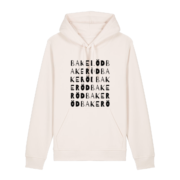 Bakeröd ordlek hoodie – hoodie från PinShirt