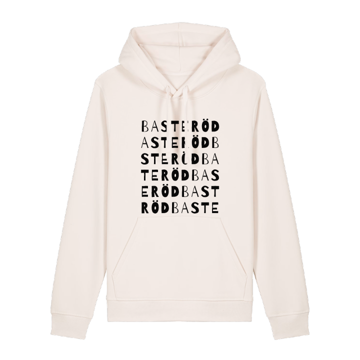 Basteröd ordlek hoodie – hoodie från PinShirt
