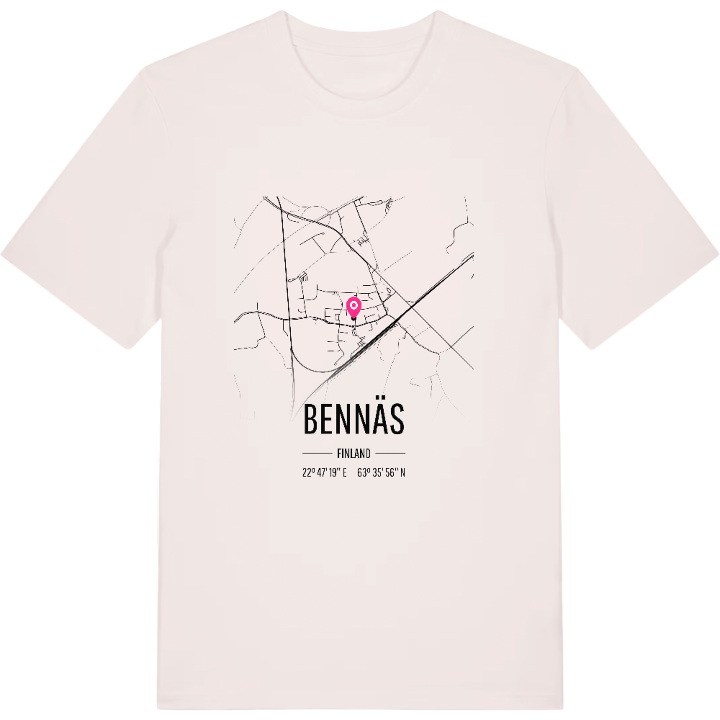 Bennäs karta t-shirt – t-shirt från PinShirt