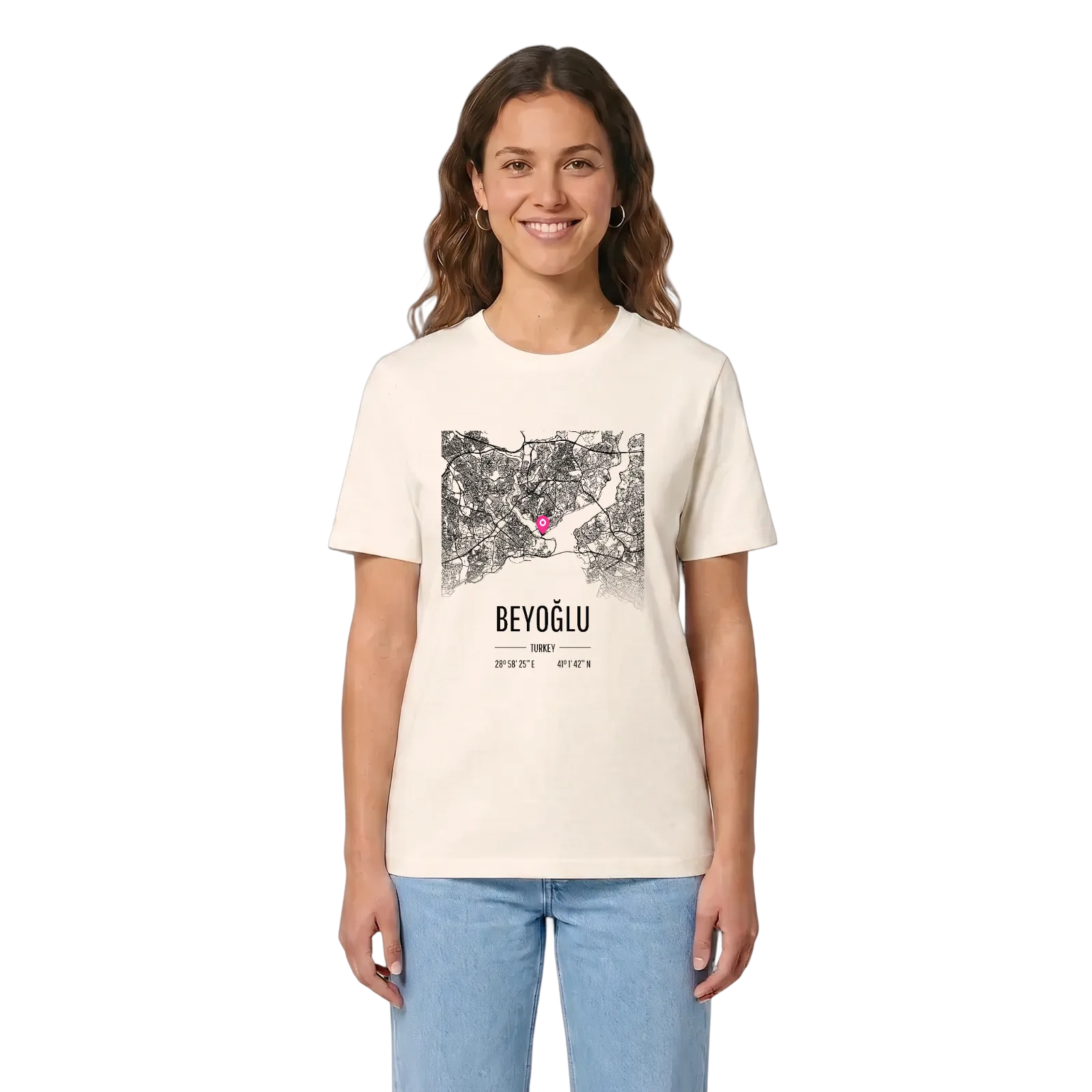 Beyoğlu karta t-shirt – Vintage White, i miljö
