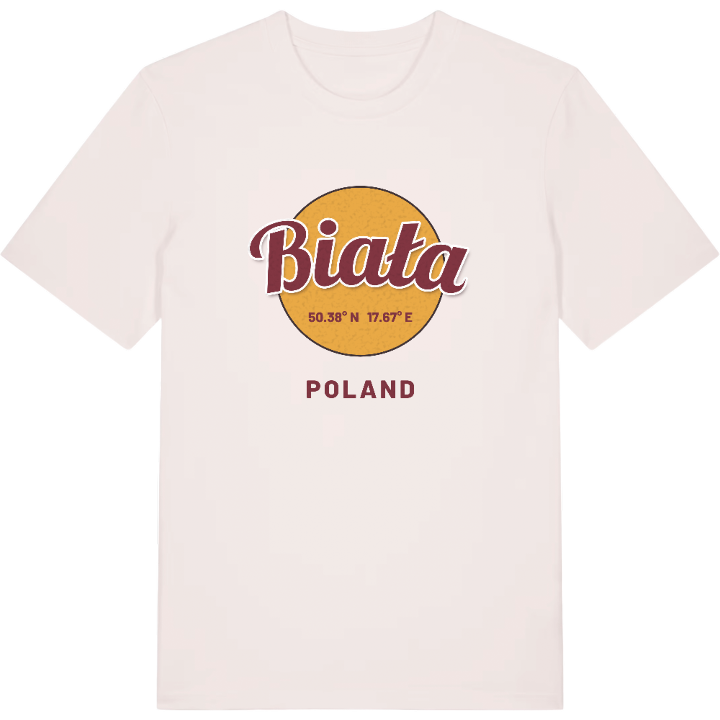 Biała cirkel t-shirt – t-shirt från PinShirt